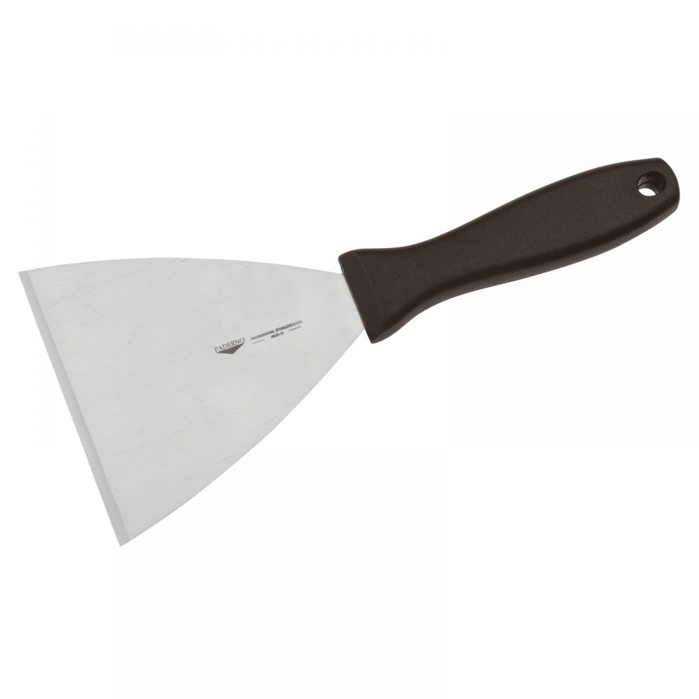 Triangular spatula with black handle